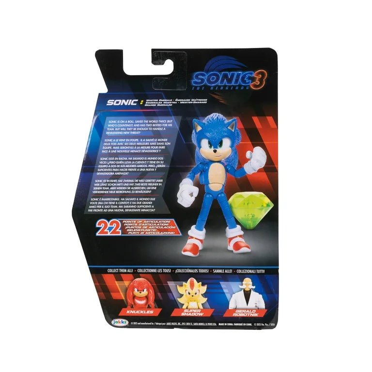 Sonic 3 5" Sonic Figure With Emerald