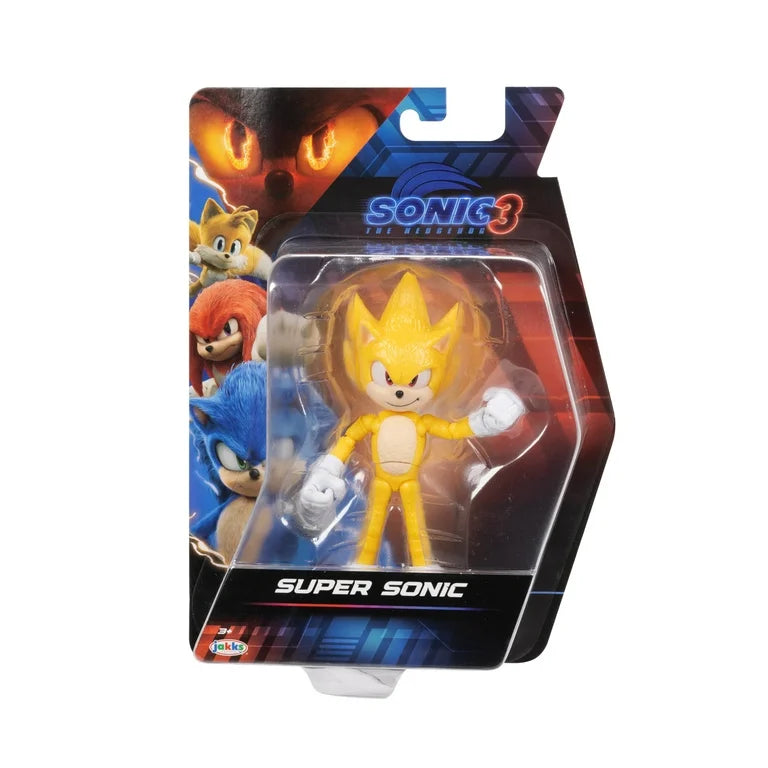 Sonic The Hedgehog 3 Movie 5 inch Super Sonic Action Figure 20 Points of Articulation