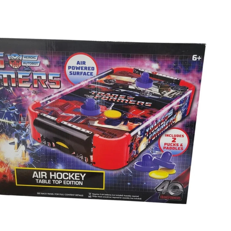 TRANSFORMERS AIR HOCKEY TABLE TOP INCLUDES 2 PUCKS AND PADDLES