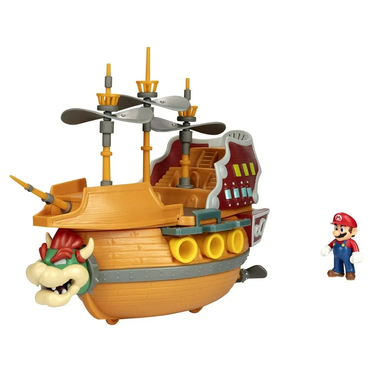 Nintendo Super Mario Deluxe Bowsers Airship 2.5 inch Action Figure Playset