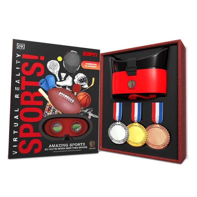 Virtual Reality ESPN! with DK Book by Abacus Brands | VR Goggles Included | Ages 8+ ￼