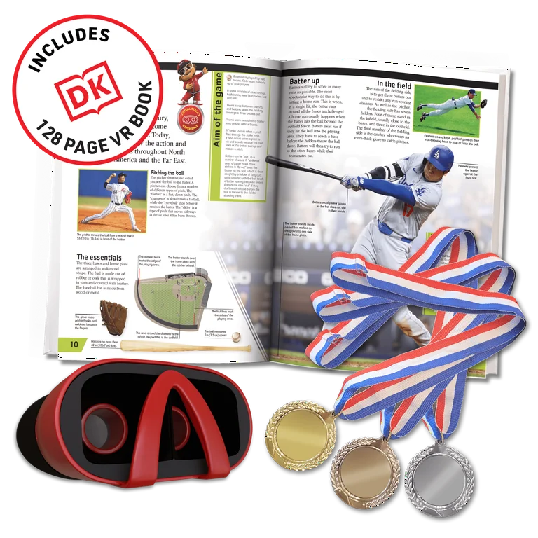 Virtual Reality ESPN! with DK Book by Abacus Brands | VR Goggles Included | Ages 8+ ￼