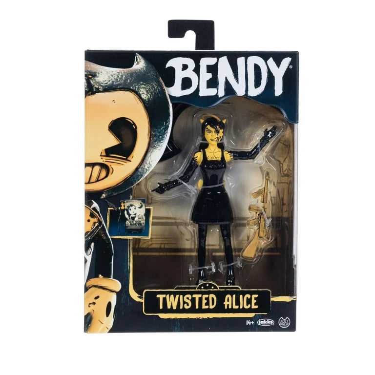 Bendy and the Ink Machine 5 inch Articulated Twisted Alice Action Figure with Tommy Gun