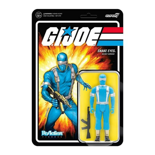 2022 GI JOE SNAKE EYES Secret Service 3.75" REACTION FIGURE SUPER7 G.I. JOE