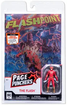 DC flashpoint page puncture the flash comic book with figure
