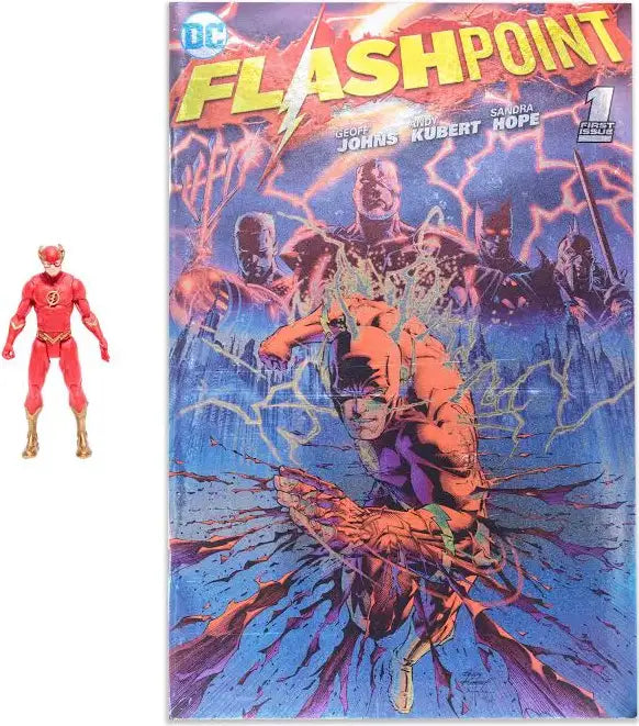 DC flashpoint page puncture the flash comic book with figure