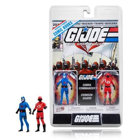 G.I. Joe a real American hero comic books with two figures cobra Commander Crimson guard