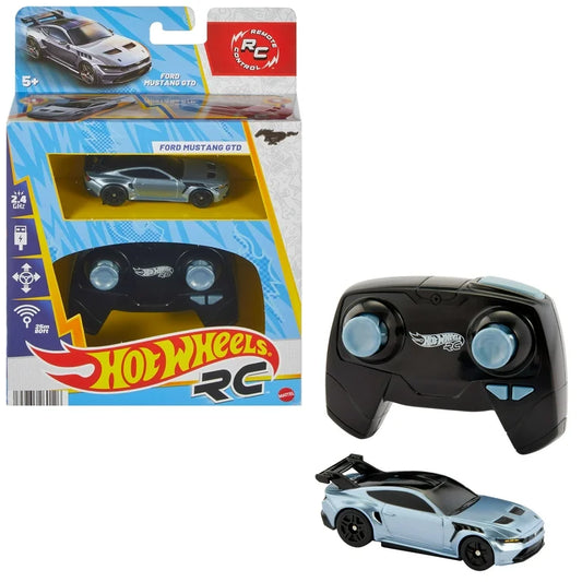Hot Wheels RC 1:64 Scale Ford Mustang GTD, Battery-Powered Remote-Control Toy Car