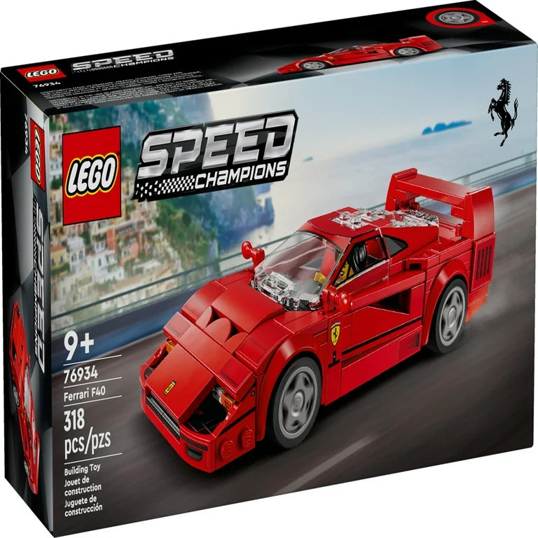 LEGO Speed Champions Ferrari F40 Supercar, Toy Car Model Building Set, Ferrari Gift Idea