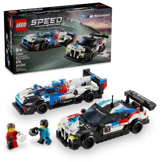 LEGO Speed Champions BMW M4 GT3 & BMW M Hybrid V8 Building Toys - Race Car Toys for Kids Boys & Girls
