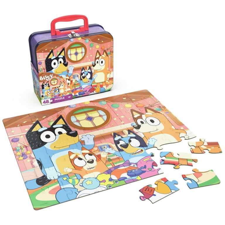 Bluey 48 piece puzzle lunchbox tin