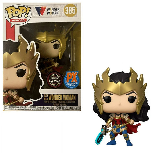 Funko POP! Heroes DC CHASE Death Metal Wonder Woman #385 [Glows in the Dark] Exclusive