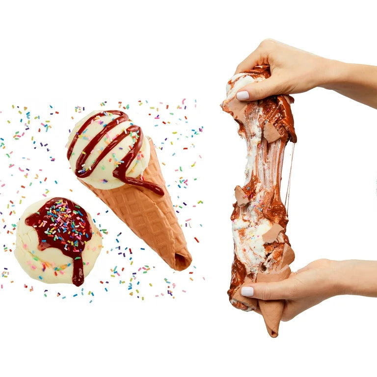 Slime Life Ice Cream Cone DIY Slime Kit, Make, Smash, and Stretch Your Food Slime, Ages 8+