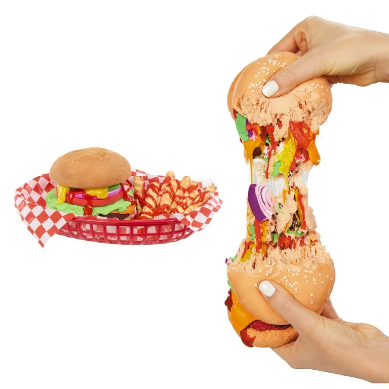 Slime Life Cheeseburger DIY Slime Kit, Make, Smash, and Stretch Your Food, Ages 8+