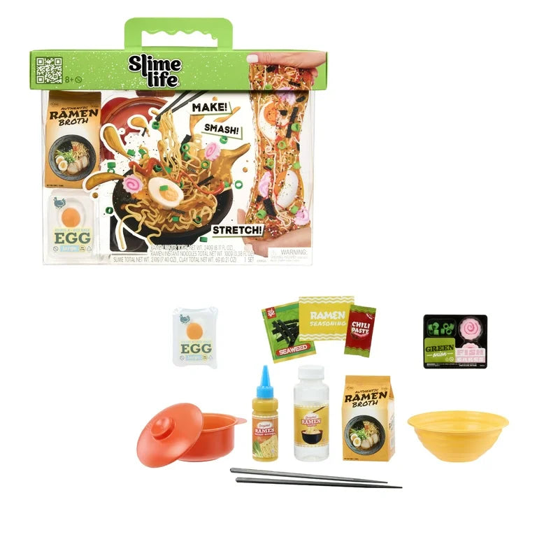Slime Life Ramen DIY Slime Kit, Make, Smash, and Stretch Your Food, Ages 8+