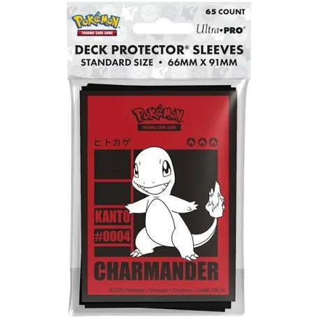Charmander #004 Red Card Sleeves 65 Count Pokemon Ultra-Pro