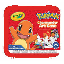 Crayola Pokémon Charmander Art Case featuring 75+ pieces