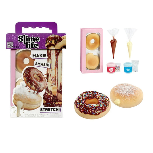Slime Life Choco Icing Round & Cream Filled Donuts DIY Slime Kit