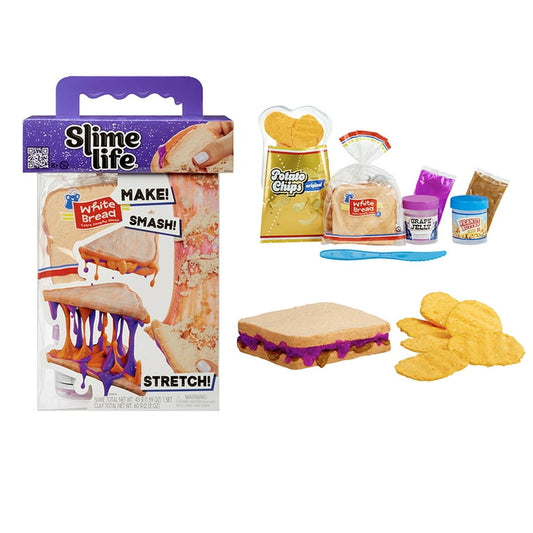 Slime Life PB&J with Chips DIY Slime Kit, Make, Smash, and Stretch Your Food Slime