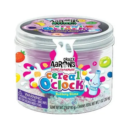 Crazy Aaron's Slime Charmers Cereal O'Clock Buttery Slime in a resealable tin