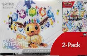 Pokemon Prismatic Evolutions 2-Pack Trainer Box and Booster Bundle