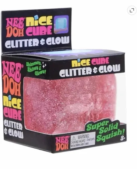 NeeDoh Glitter & Glow Nice Cube