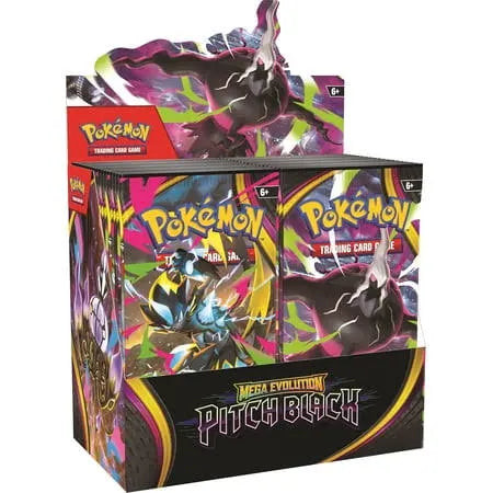 sealed Pokémon TCG Mega Evolution: Pitch Black booster box.
